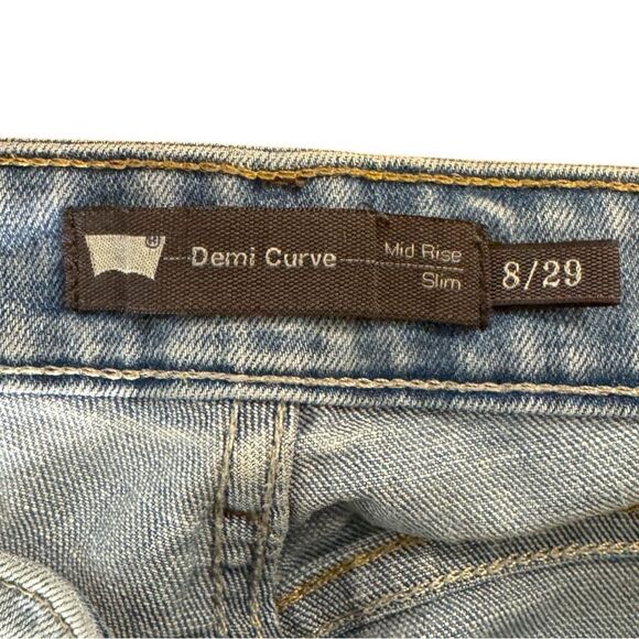 Levi's Demi Curve Slim Mid-Rise Jeans Classic Fit Sz 8/29 - Picture 9 of 10